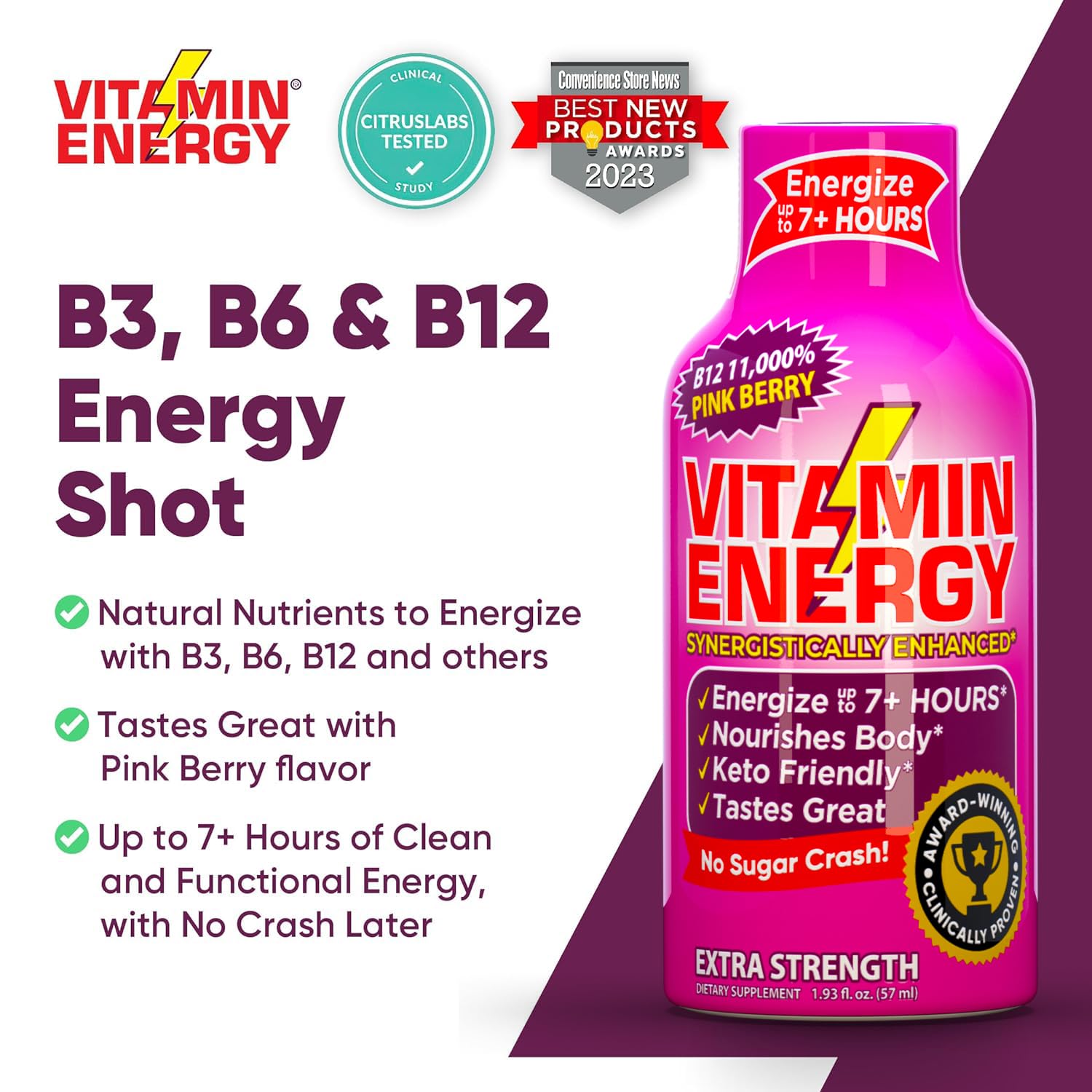 Vitamin Energy SQF-certified facility seal assures quality.