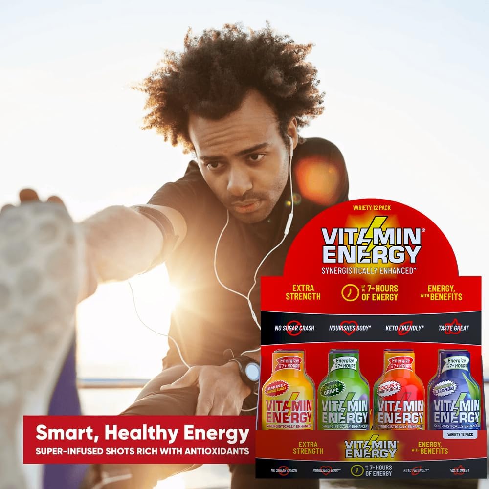 Vitamin Energy travel-friendly shots in a pocket-sized bottle format.