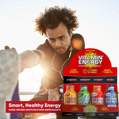 Vitamin Energy travel-friendly shots in a pocket-sized bottle format.