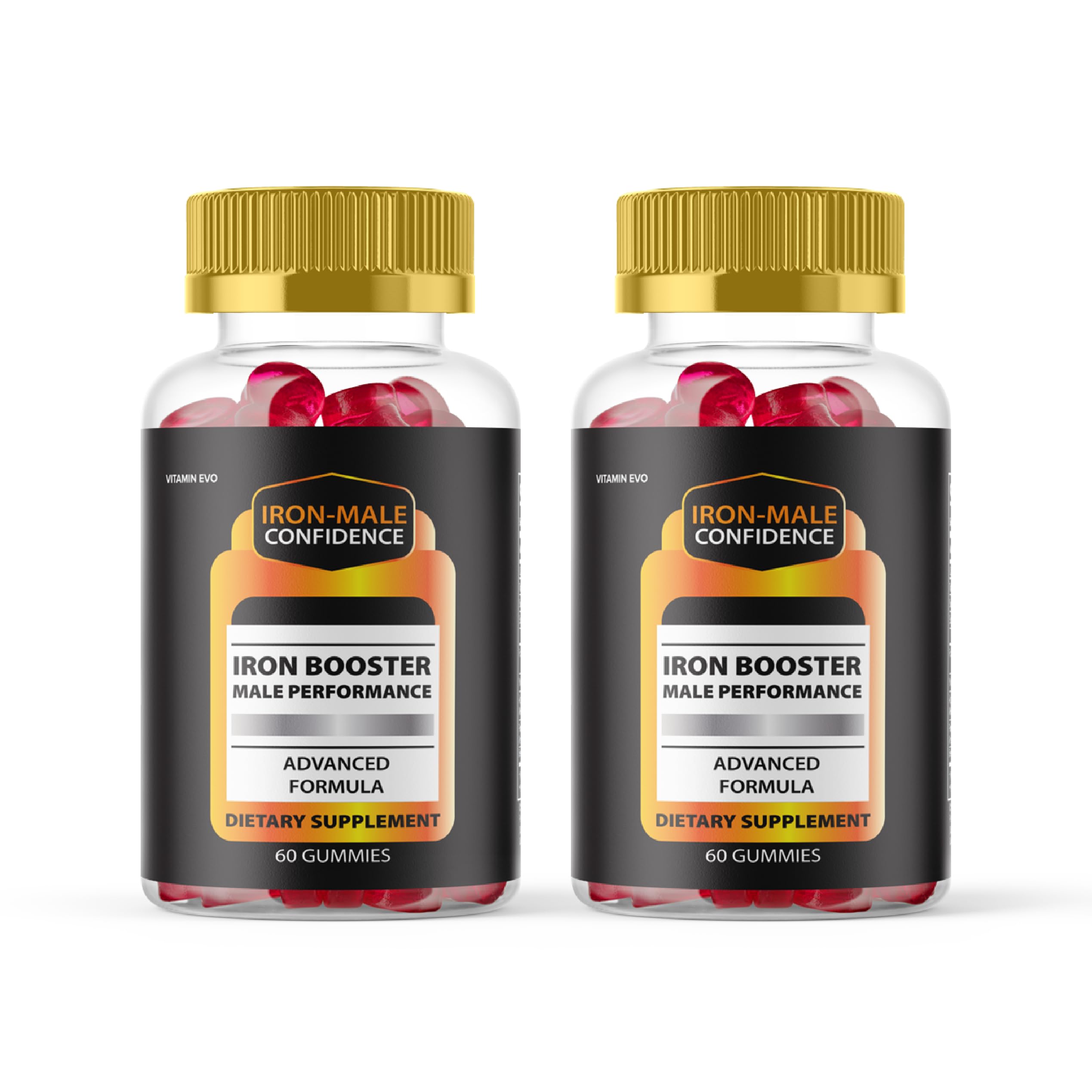 Vitamin Evo Iron Booster bottle front, signaling a convenient daily iron supplement.