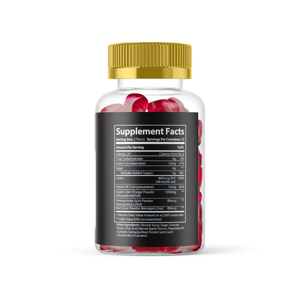 Vitamin Evo Iron Booster label details show all-natural ingredients and dosage guidance.