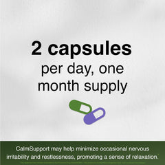 Vitamin Support CalmSupport bottle with Valerian Root for restful evenings.