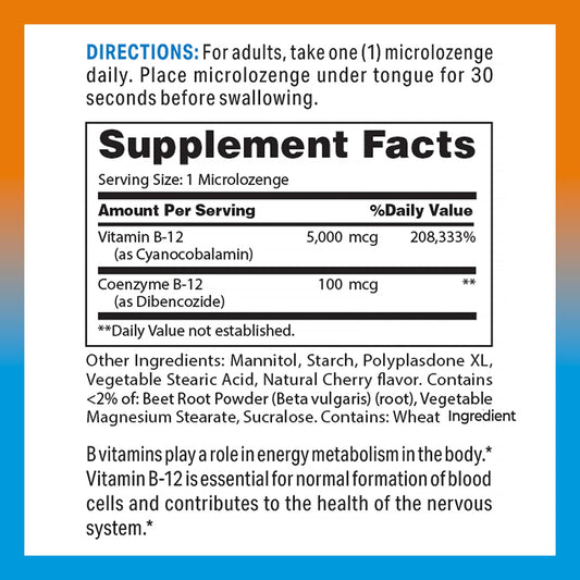 Vitamin World B-12 lozenge dissolving to release nutrients quickly