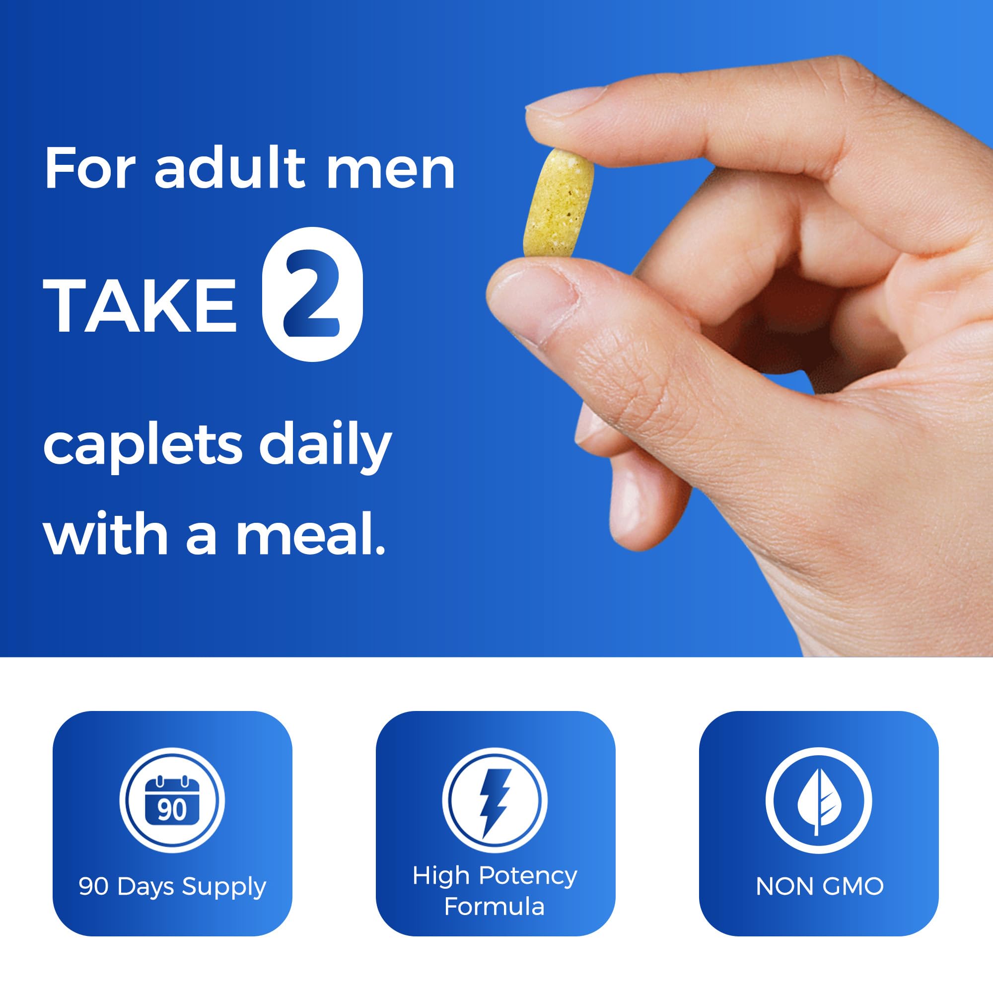 Lifestyle scene of a man incorporating Vitamin World Ultra 360 Men 50+ daily routine.
