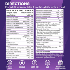 Vitamin World Ultra 360 Women 50+ bottle side view showing nutrients