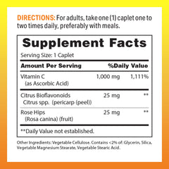 Vitamin World Vitamin C 1000 mg Timed Release bottle with bioflavonoids and wild rose hips for immune support