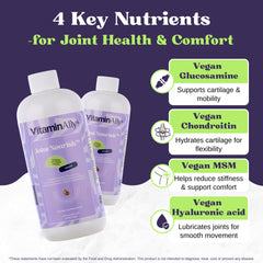 Close-up of vegan ingredient list for Vitaminally Joint Nourish