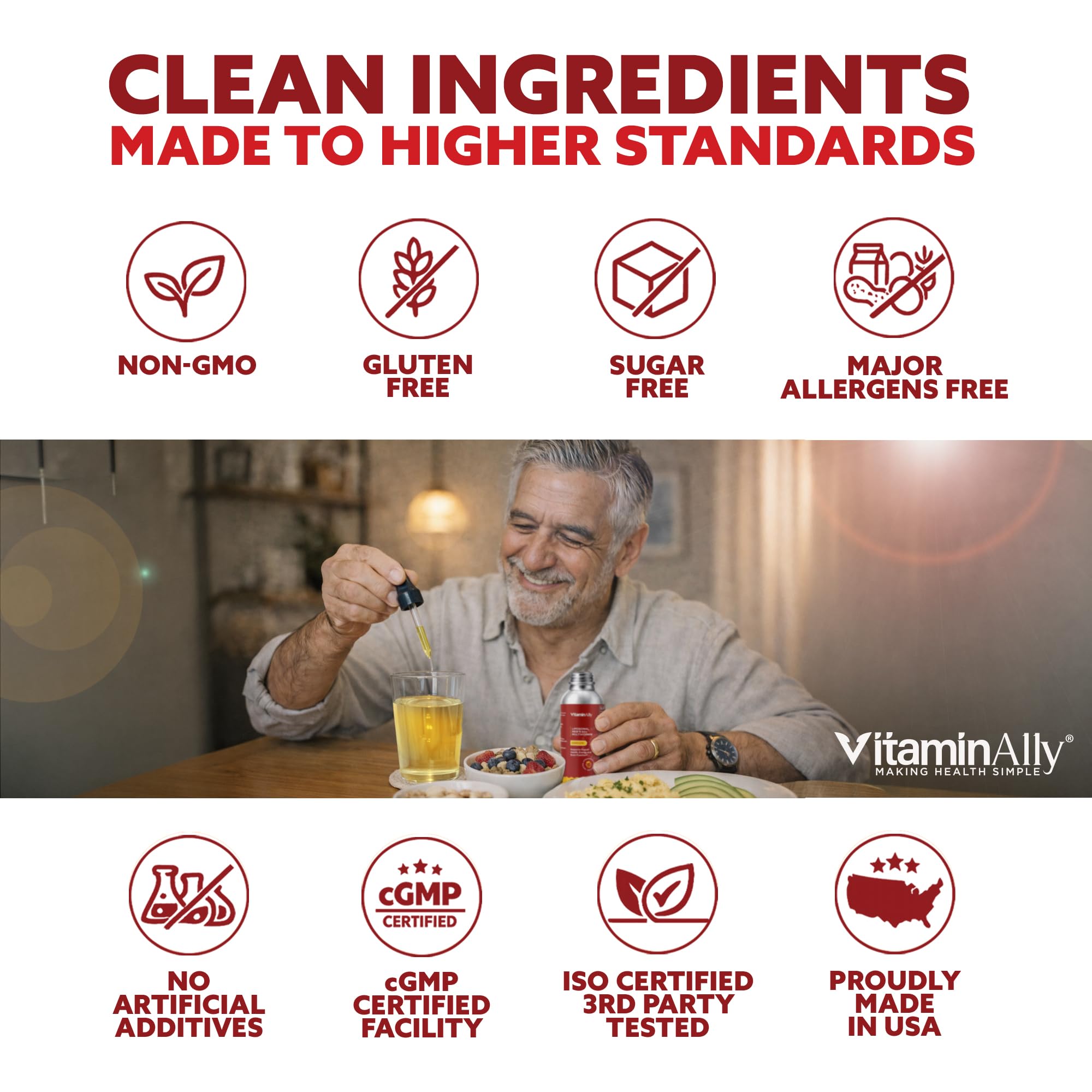 Vitaminally liposomal men 50+ strawberry-mint flavor for pleasant daily taste