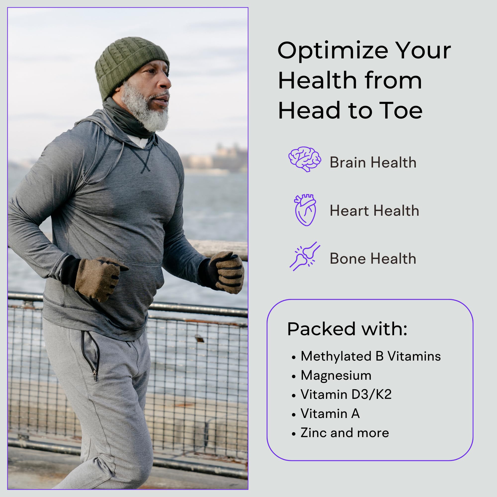 VitaminIQ doctor-formulated label graphic signals science-backed daily health support.