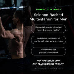 VitaminIQ ingredient blend with kale, spinach, and berries highlights plant-based nutrition.