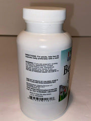 Vitamins Because berberine bottle back label with dosage information.