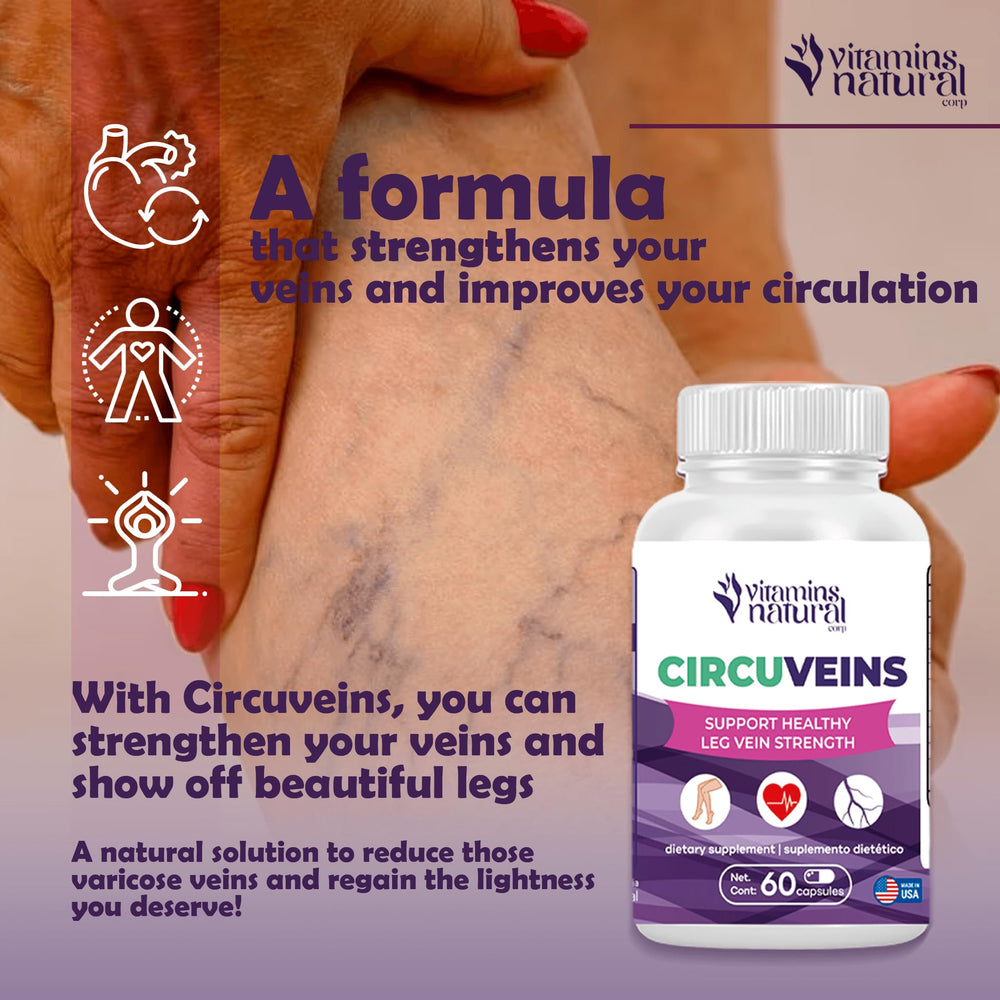 VITAMINS NATURAL CORP CircuVeins gotu kola component visual for leg vitality