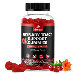VITAMIZED Cranberry Gummies bottle front for easy daily urinary support