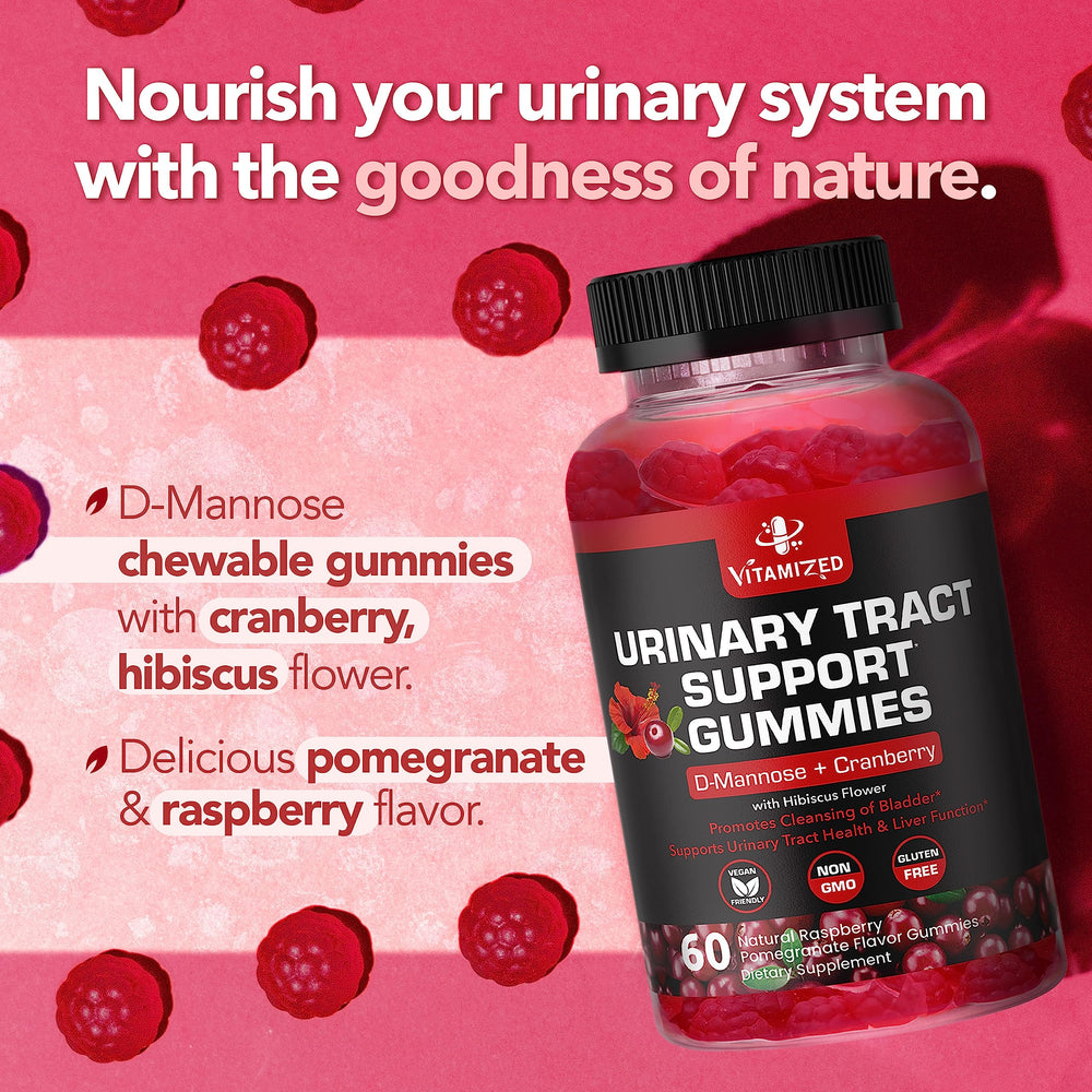 VITAMIZED Cranberry Gummies back label with supplement facts
