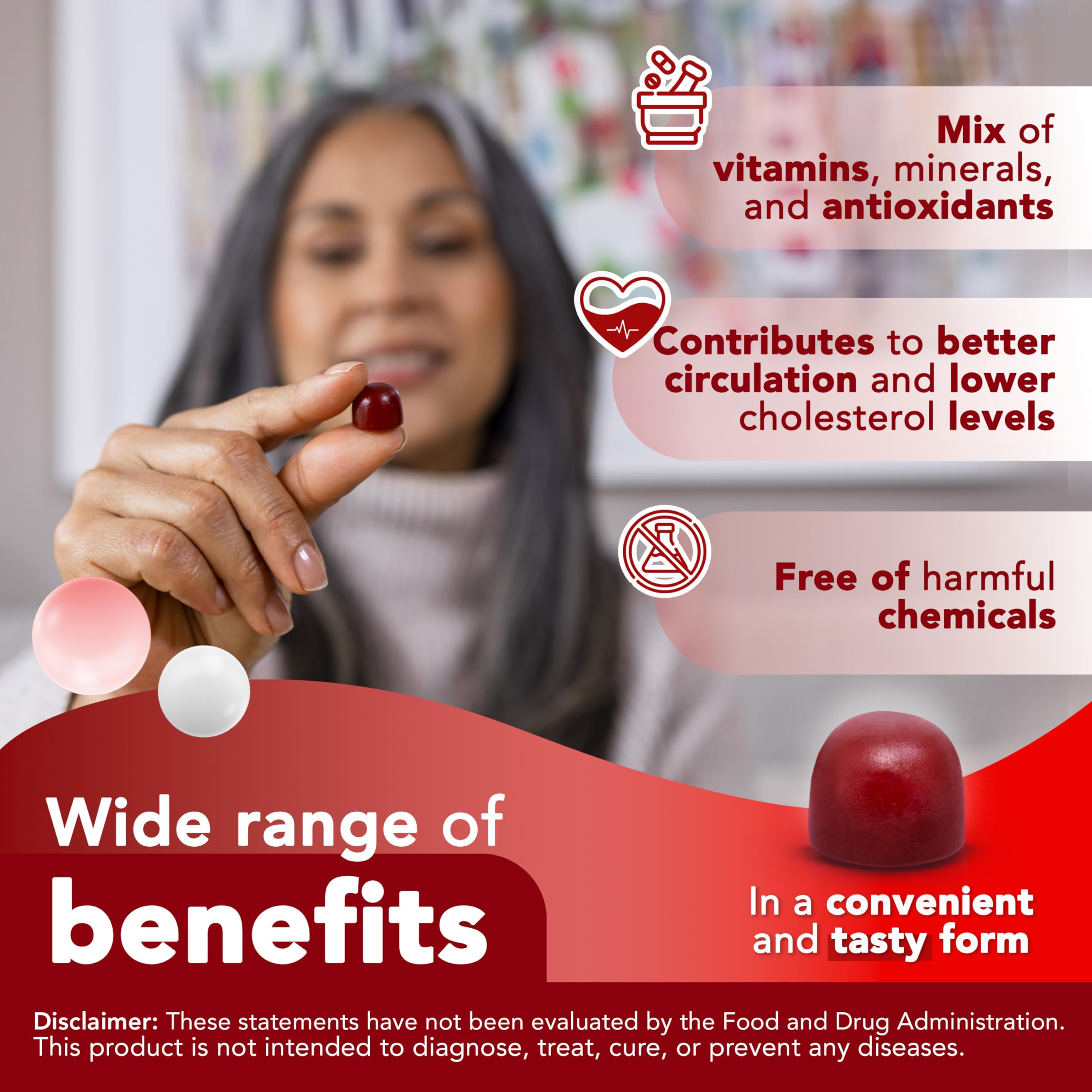 Vitamized packaging shot emphasizes convenient two-chew daily serving.