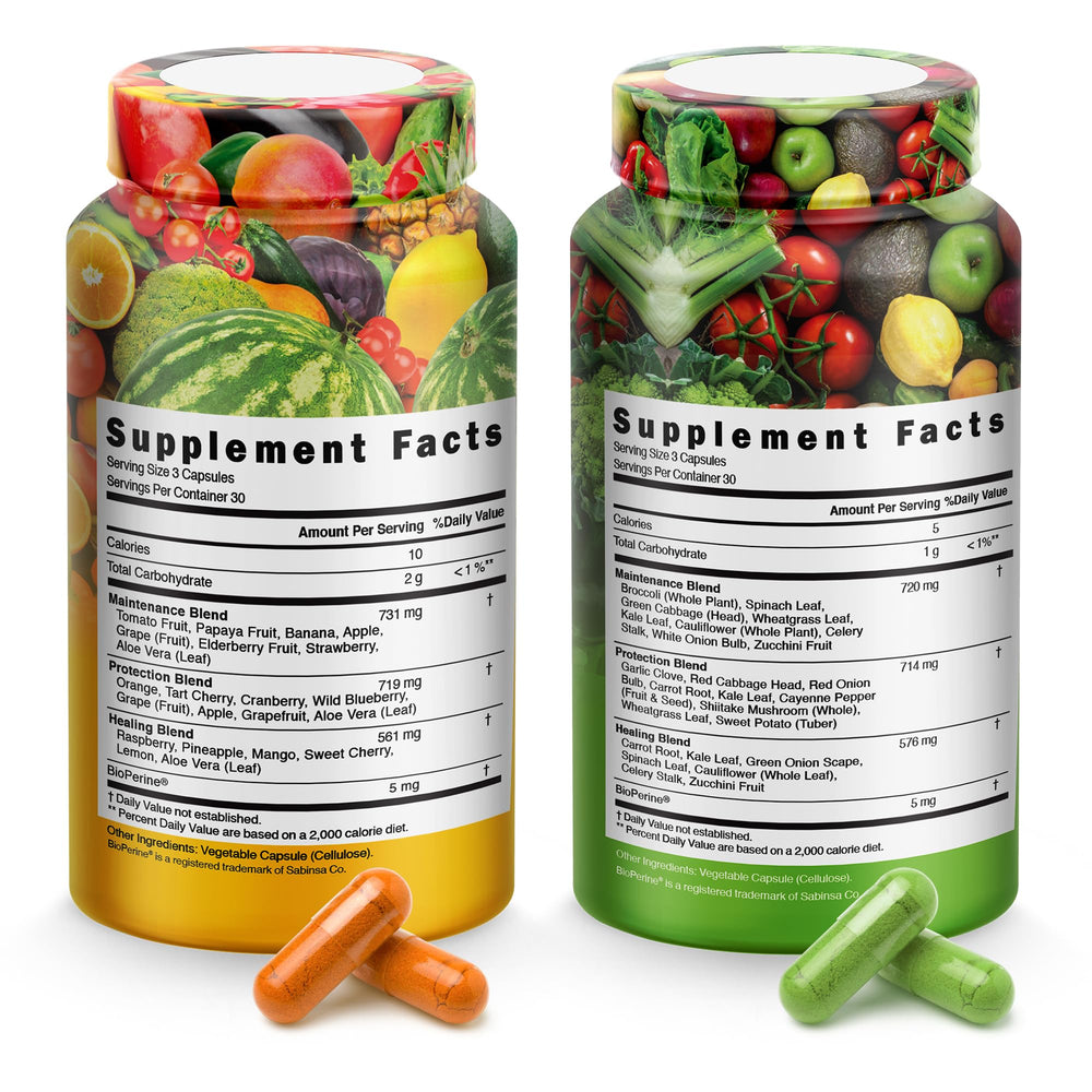 VITAMIZED fruits-vegetables-ingredients-mix features broccoli, spinach, mango.
