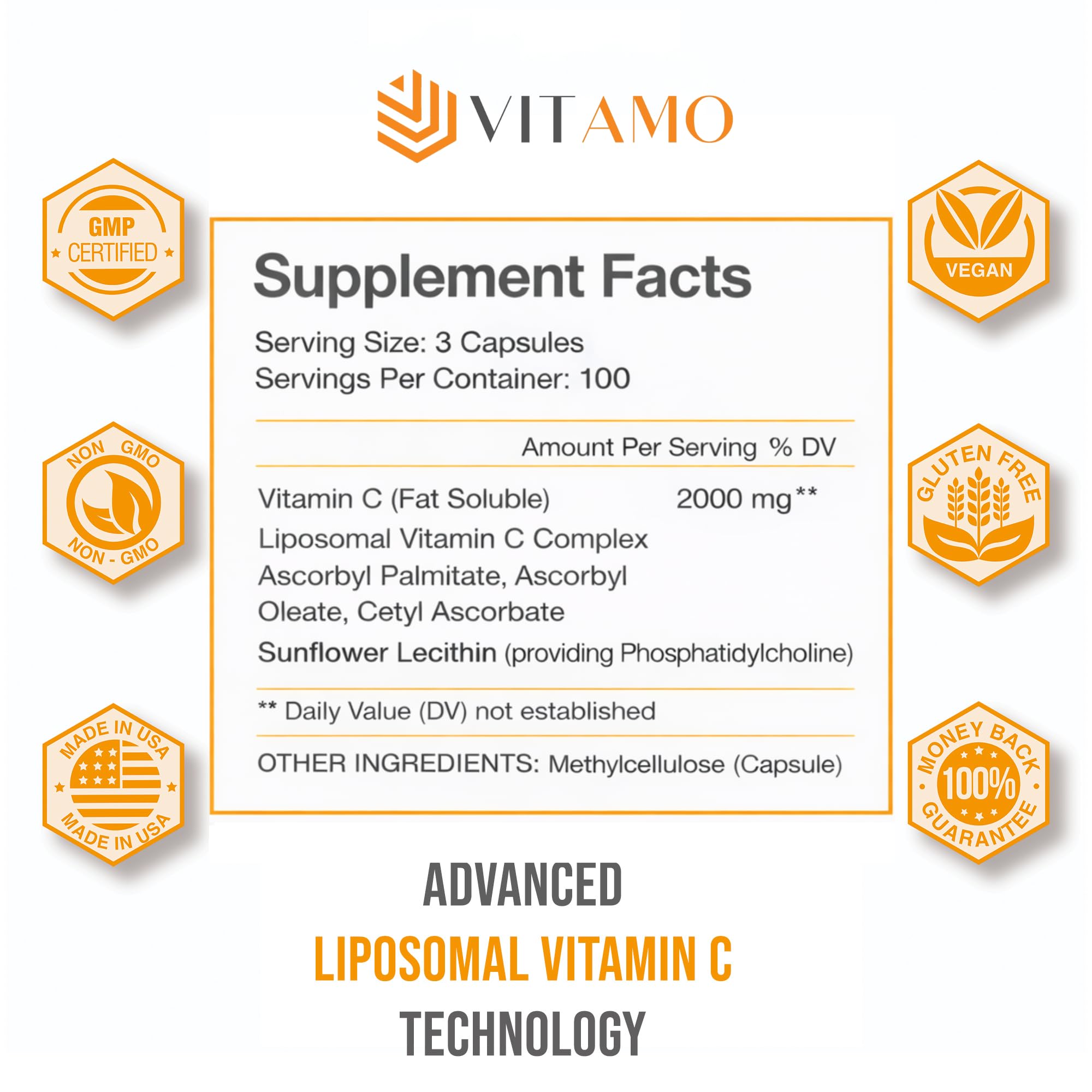 Vitamo capsules pour scene illustrating daily dosage and convenience