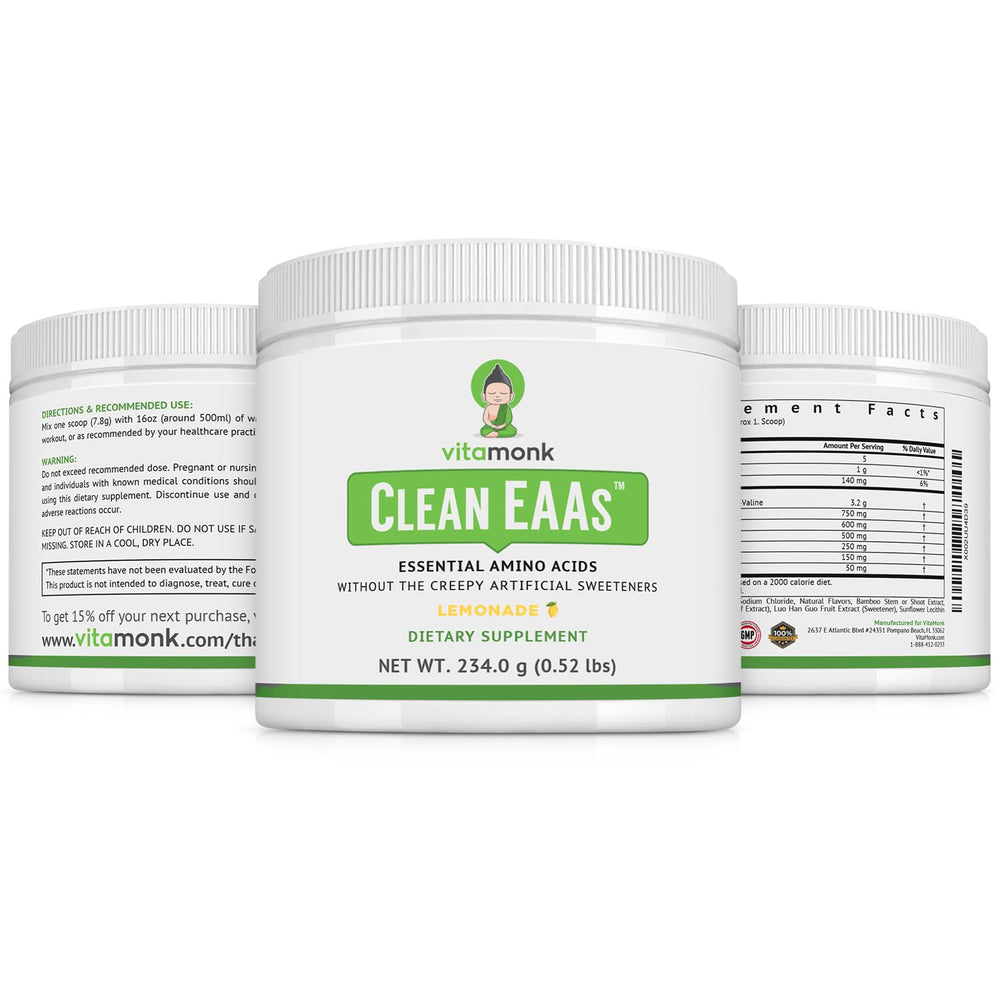 VitaMonk Clean EAA steady energy benefits.