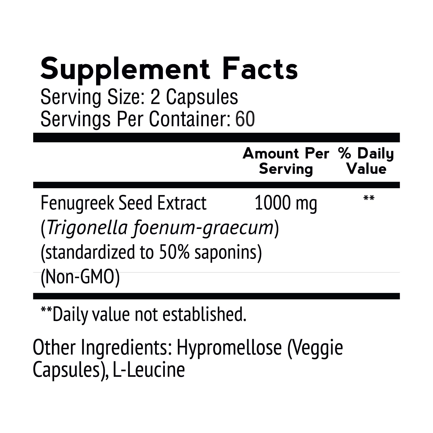 Close-up of VitaMonk FenuTrax capsules highlighting fenugreek extract strength.
