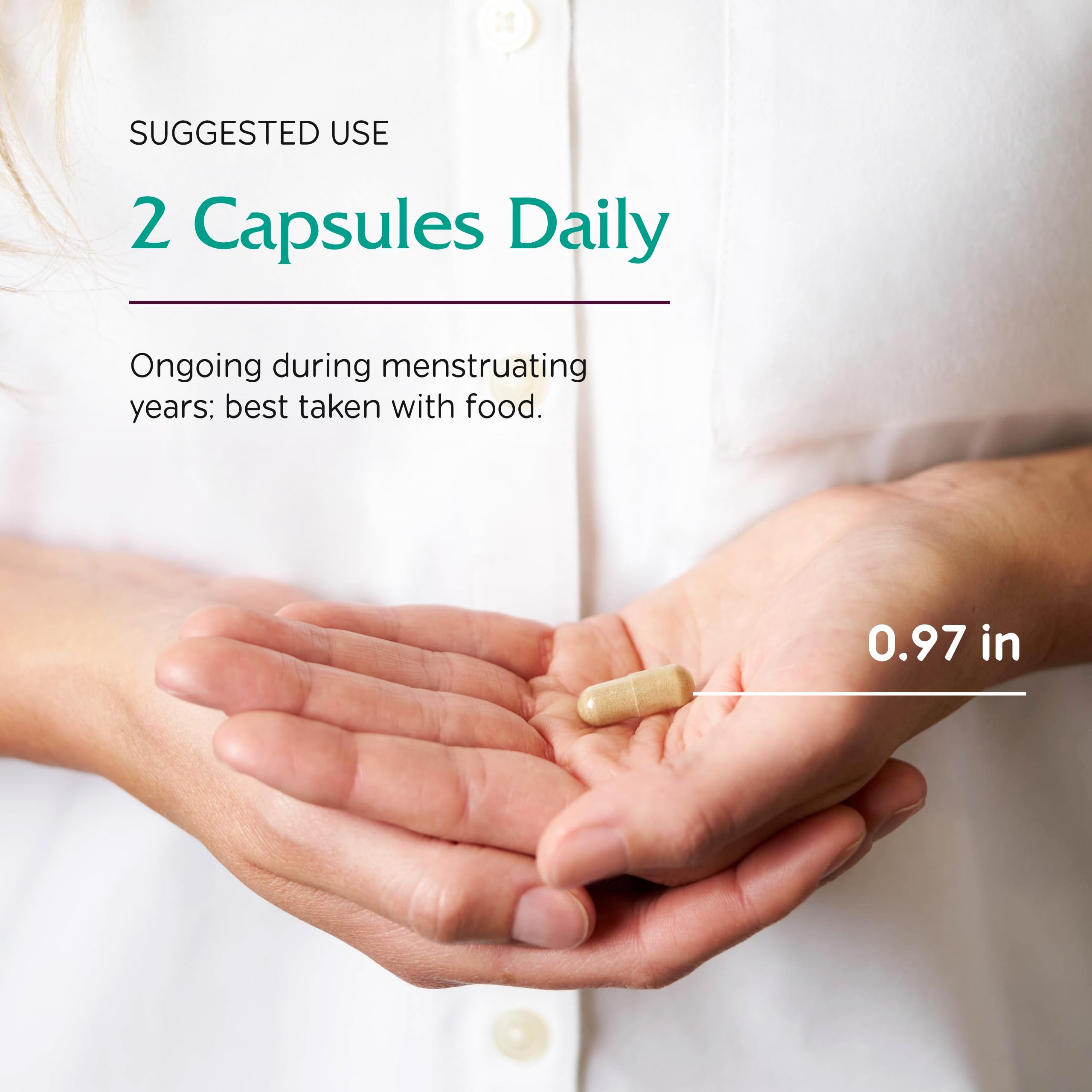 Vitanica Women's Phase I bottle top view shows dosage-friendly cap