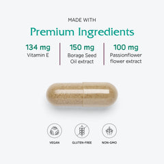 Vitanica Women's Phase I ingredient list image detailing magnesium, B6, calcium