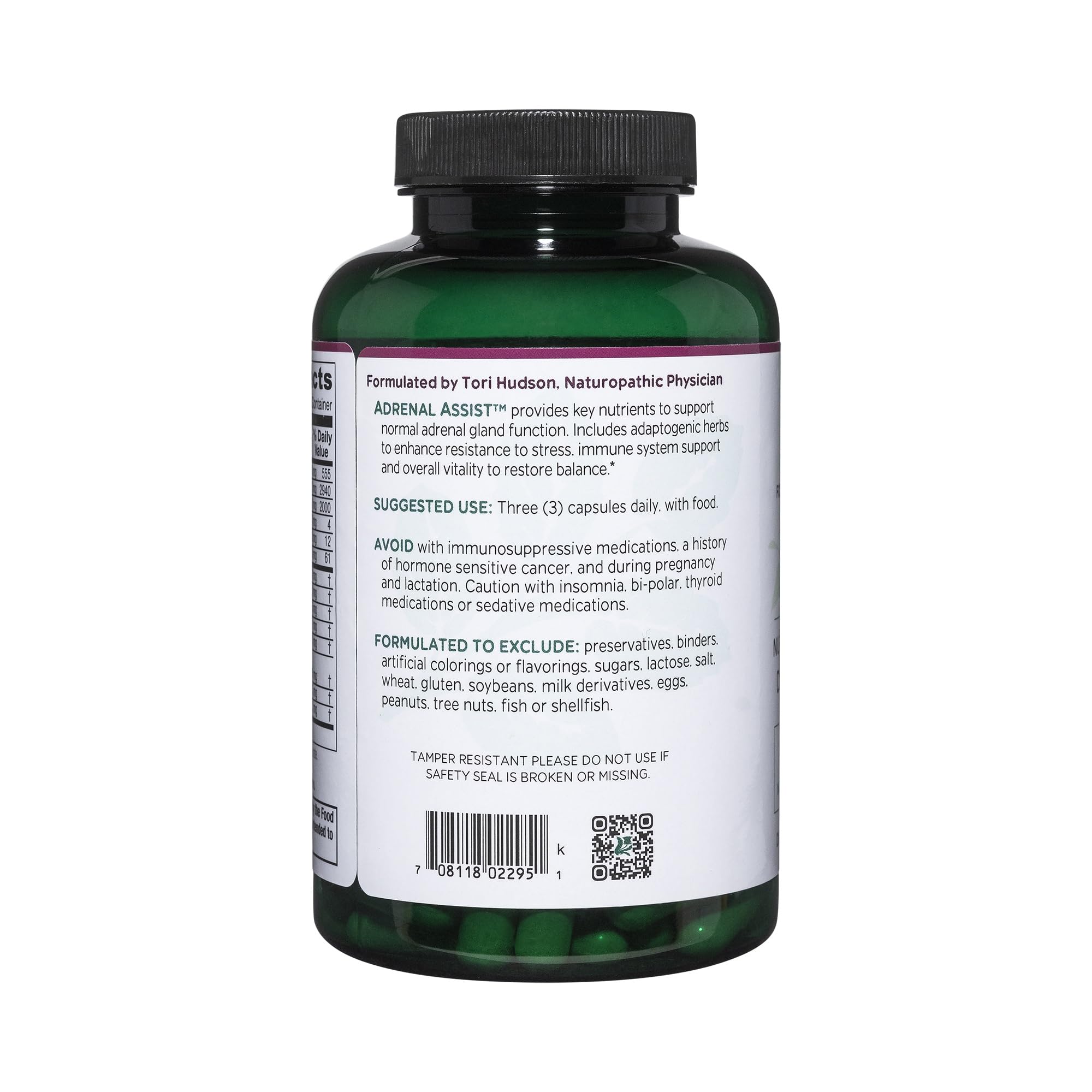 Close-up of Vitanica Adrenal Assist capsules ready to take