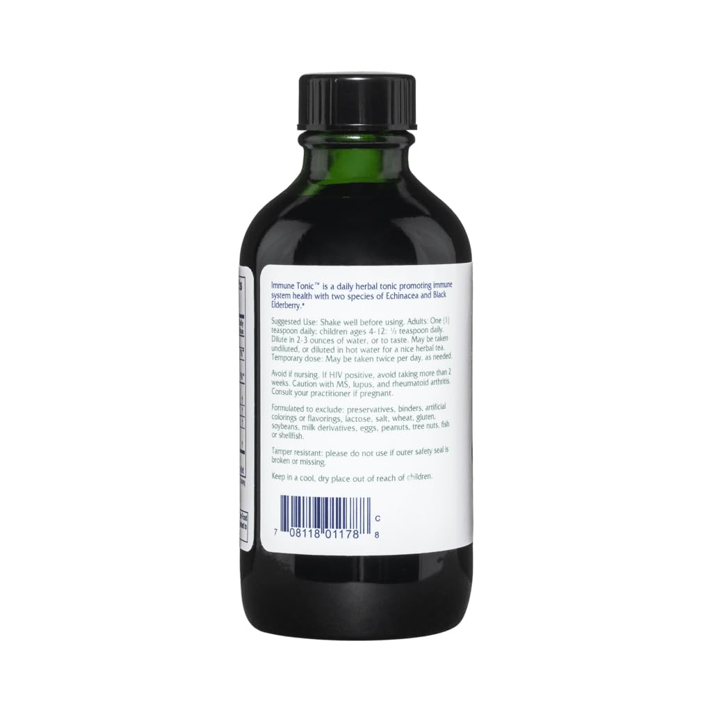 Vitanica Black Elderberry Syrup glass bottle for daily immune support.
