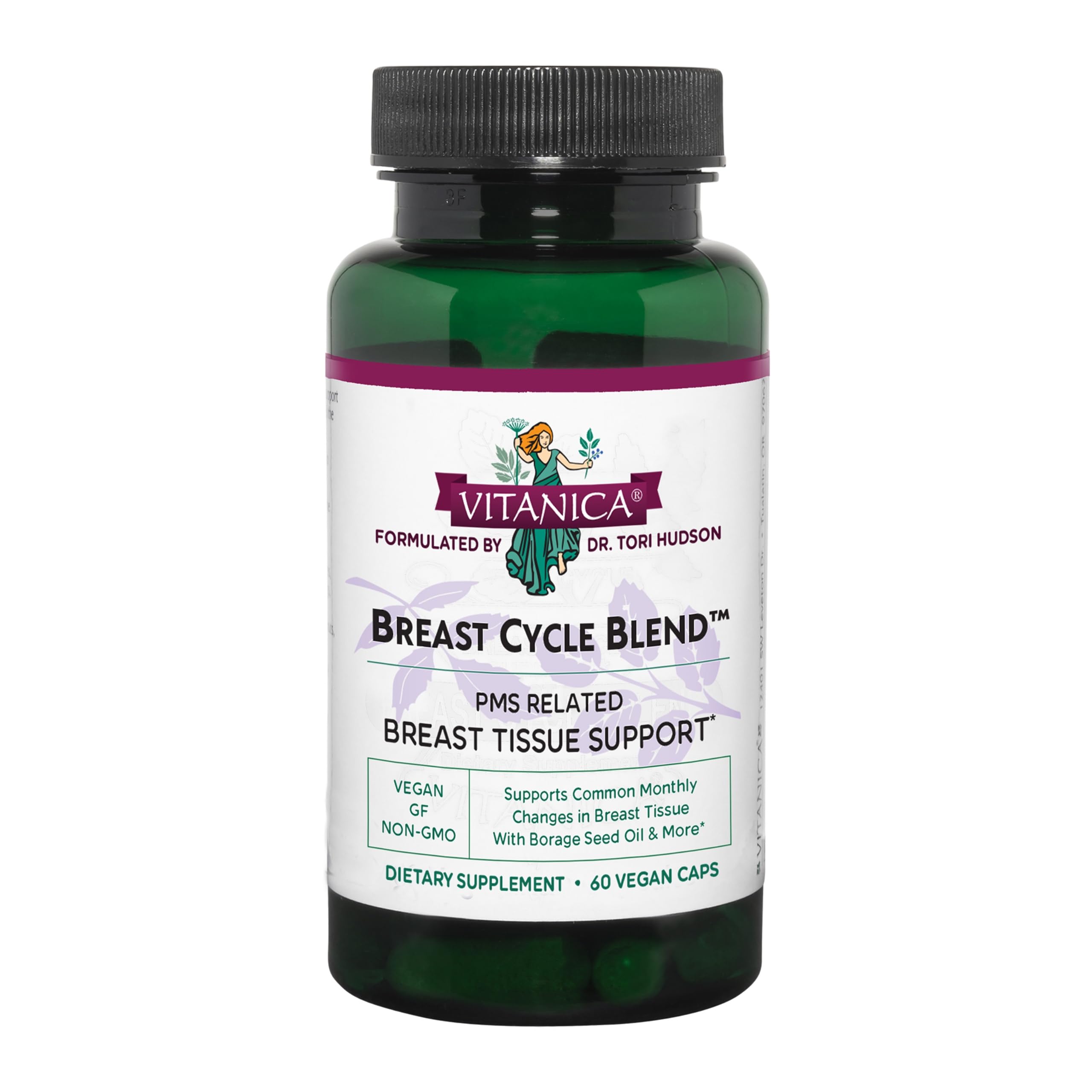 Vitanica Breast Cycle Blend bottle with capsules for cycle-support