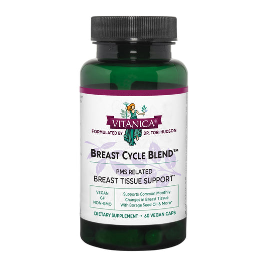 Vitanica Breast Cycle Blend bottle with capsules for cycle-support