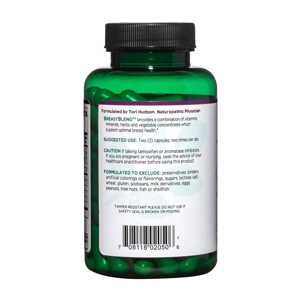 Vitanica BreastBlend ingredients close-up highlights vitamins, minerals and herbs blend