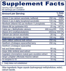 Vitanica CardioBlend capsules close-up showing easy-to-swallow capsules