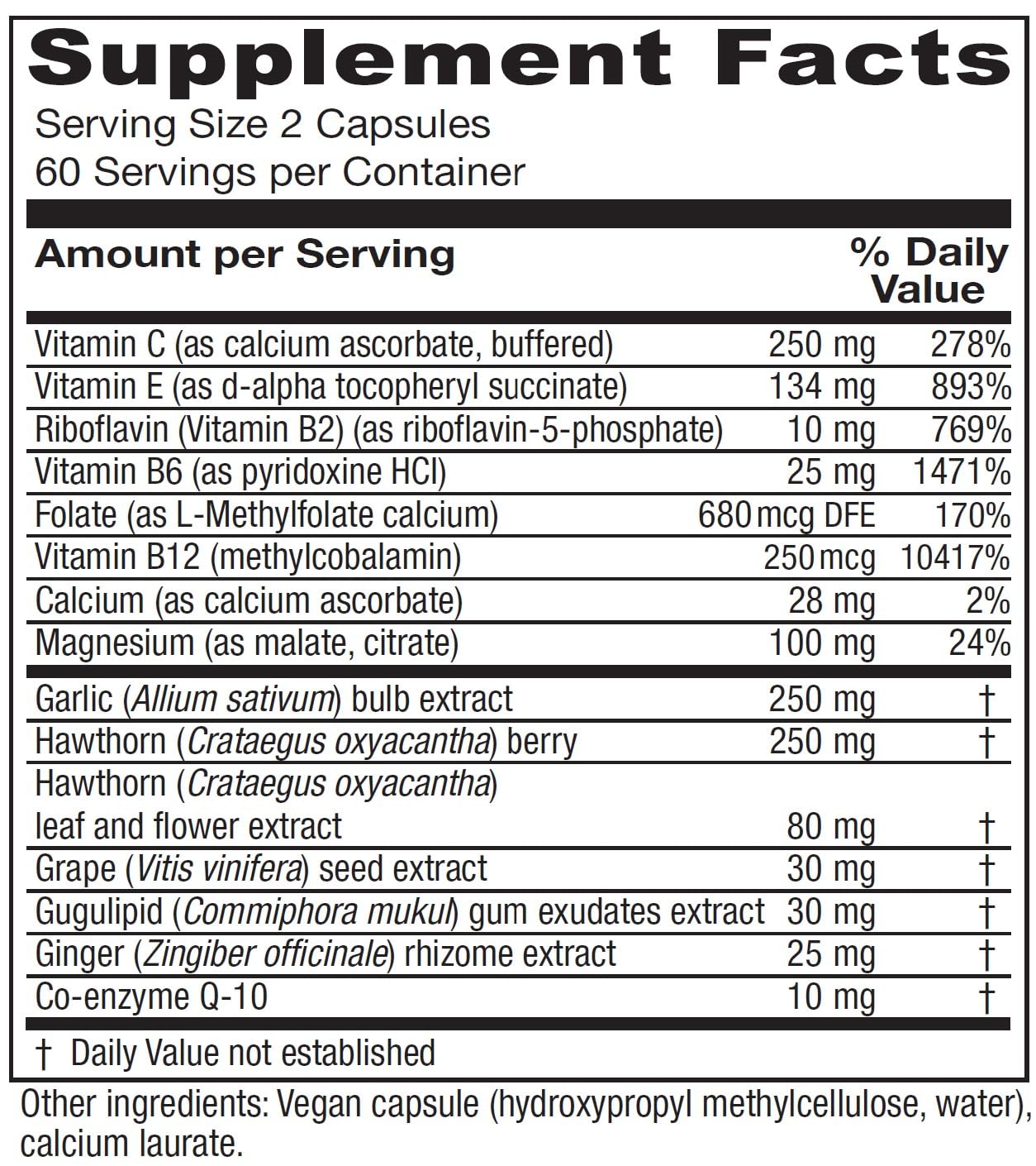 Vitanica CardioBlend capsules close-up showing easy-to-take vegan formula.