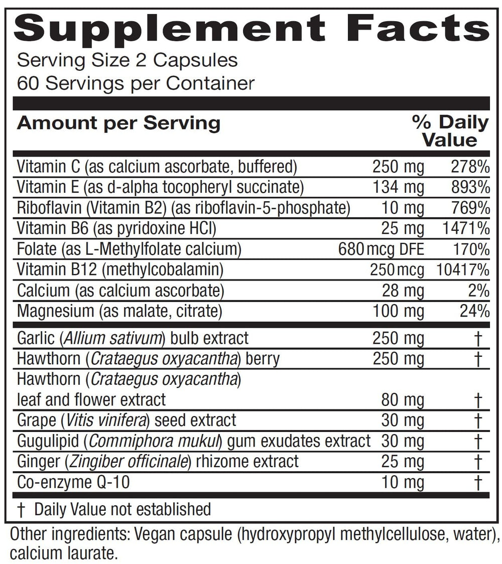 Vitanica CardioBlend capsules close-up showing easy-to-take vegan formula.