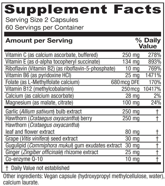 Vitanica CardioBlend capsules close-up showing easy-to-take vegan formula.