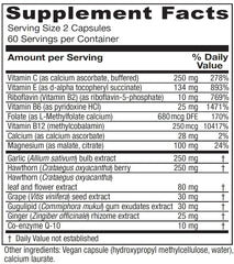 Vitanica CardioBlend capsules close-up showing easy-to-take vegan formula.