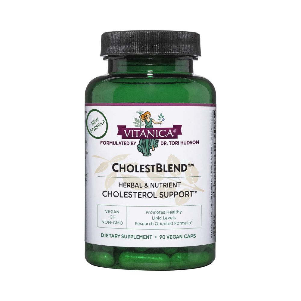 Vitanica CholestBlend berberine capsules for liver and lipid support.