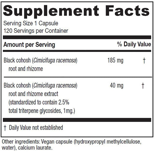 Close-up of Vitanica capsules highlighting 40 mg standardized extract per pill.