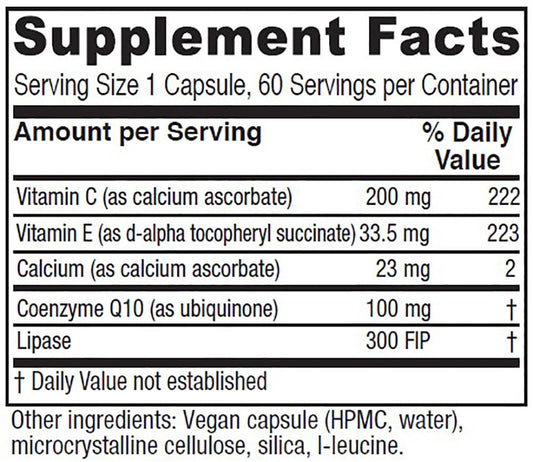 Vitanica CoQ10 Extra capsules closeup for easy-to-swallow vegan supplement.
