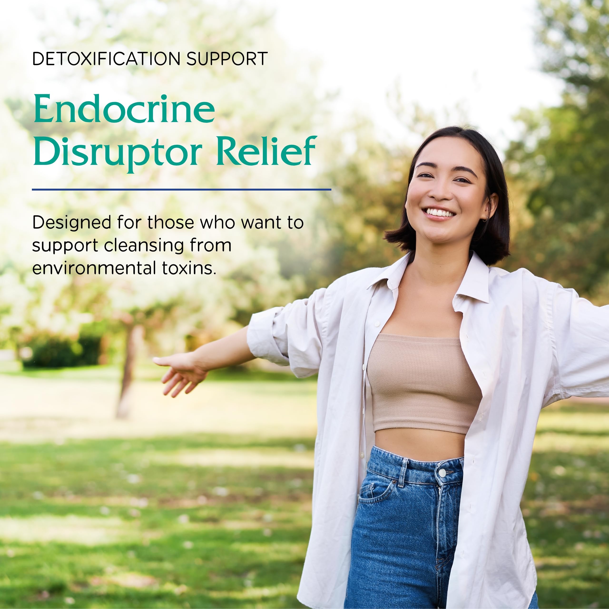 Vitanica Endocrine Disruptor Relief label closeup with key ingredients