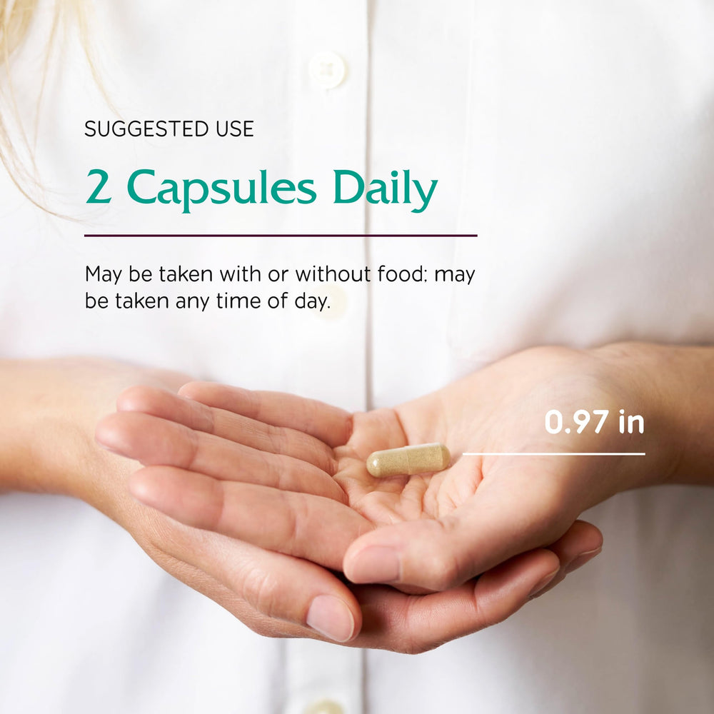 Vitanica FemRebalance capsules in hand showing compact daily-use form.