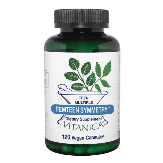 Vitanica FemTeen Symmetry bottle cap close-up for convenient daily use.