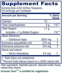 Vitanica Immune Tonic label close-up for informed choice.