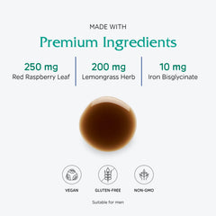 Vitanica Iron Tonic amber green glass packaging signals premium quality