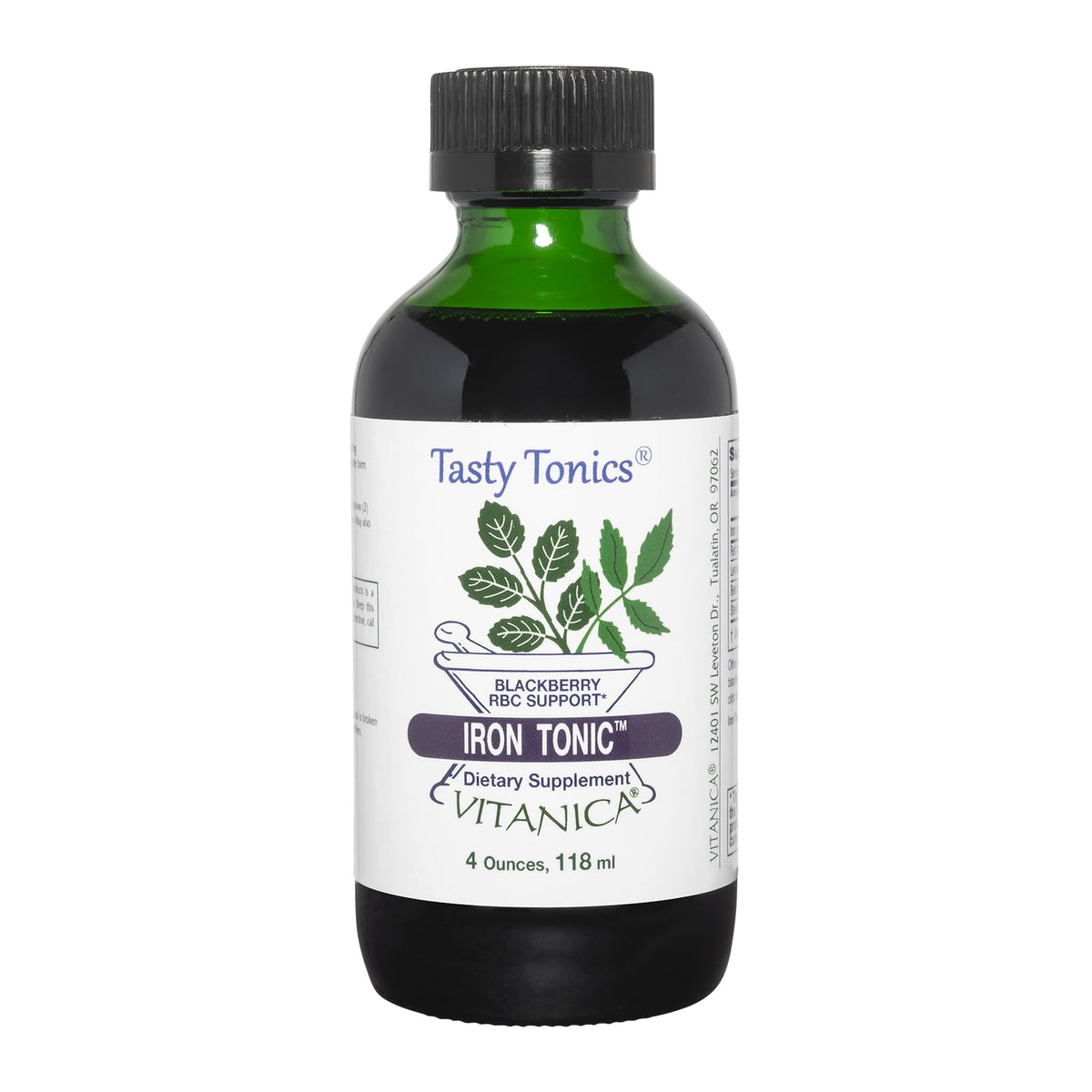 Vitanica Iron Tonic bottle front for vegan iron support