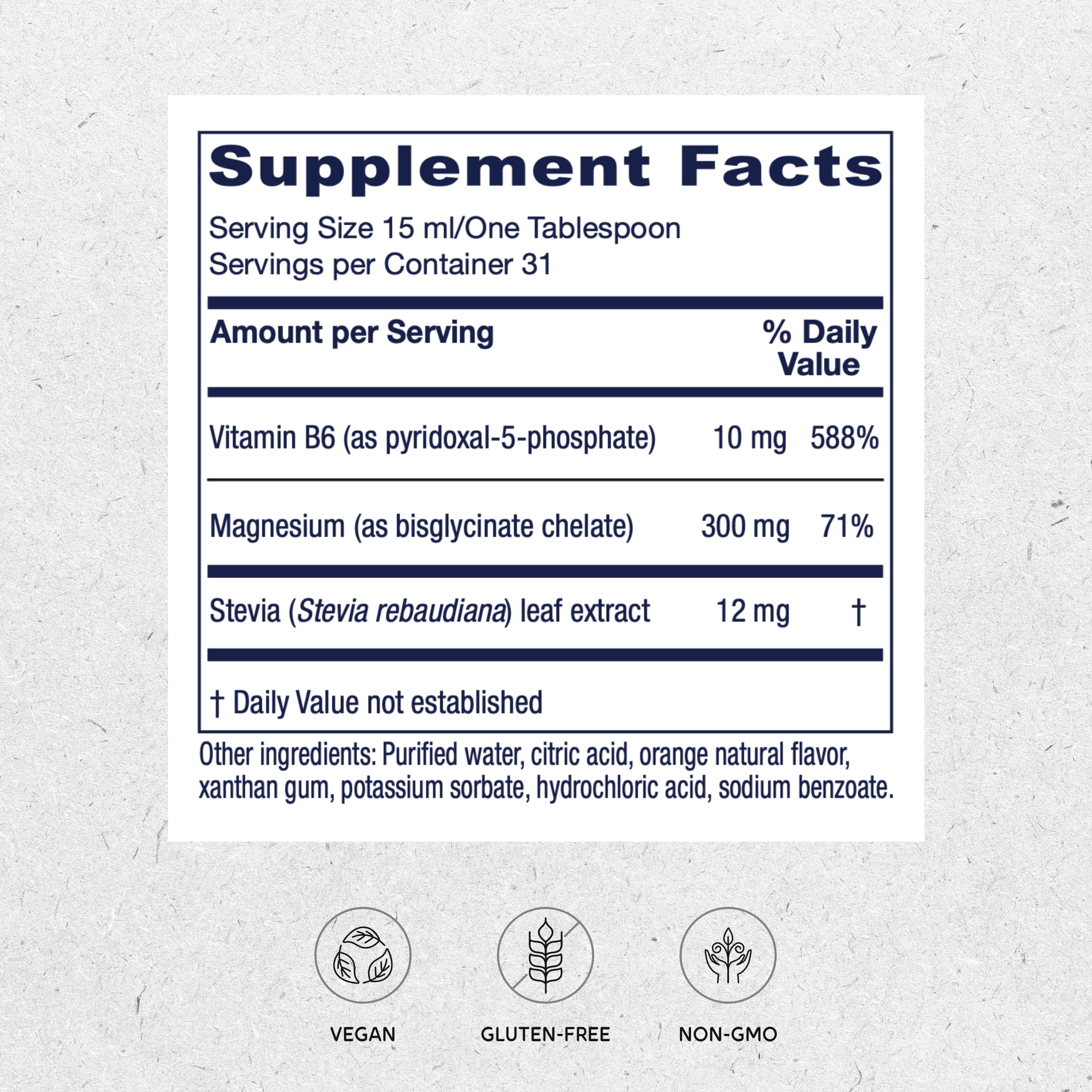 Vitanica Magnesium Tonic bottle being poured for easy dosing