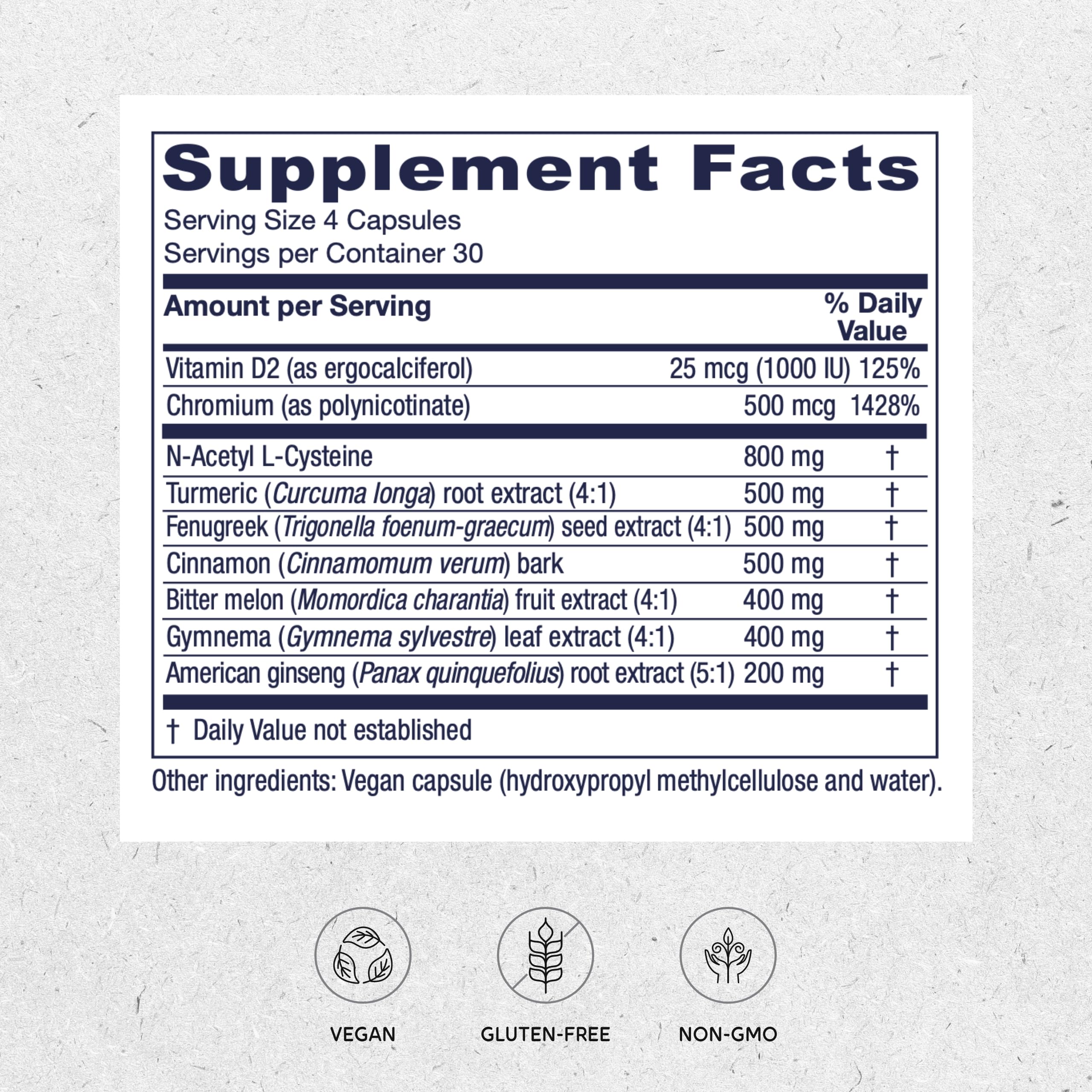 Vitanica Metabolic Manager capsules close-up showing vegan supplement.