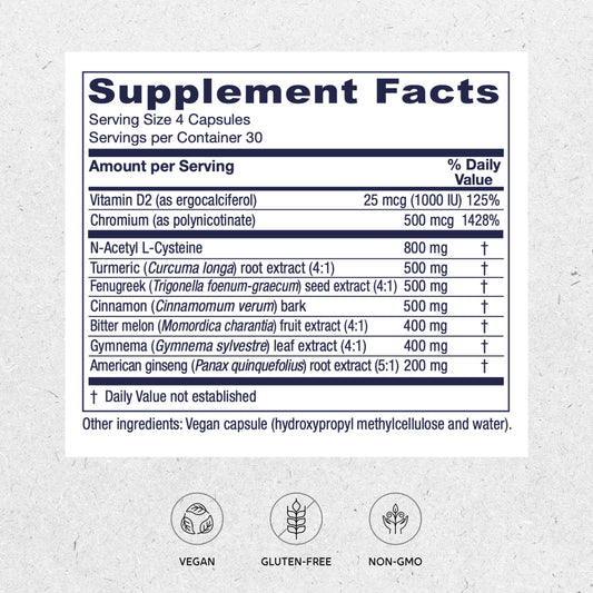 Vitanica Metabolic Manager capsules close-up showing vegan supplement.