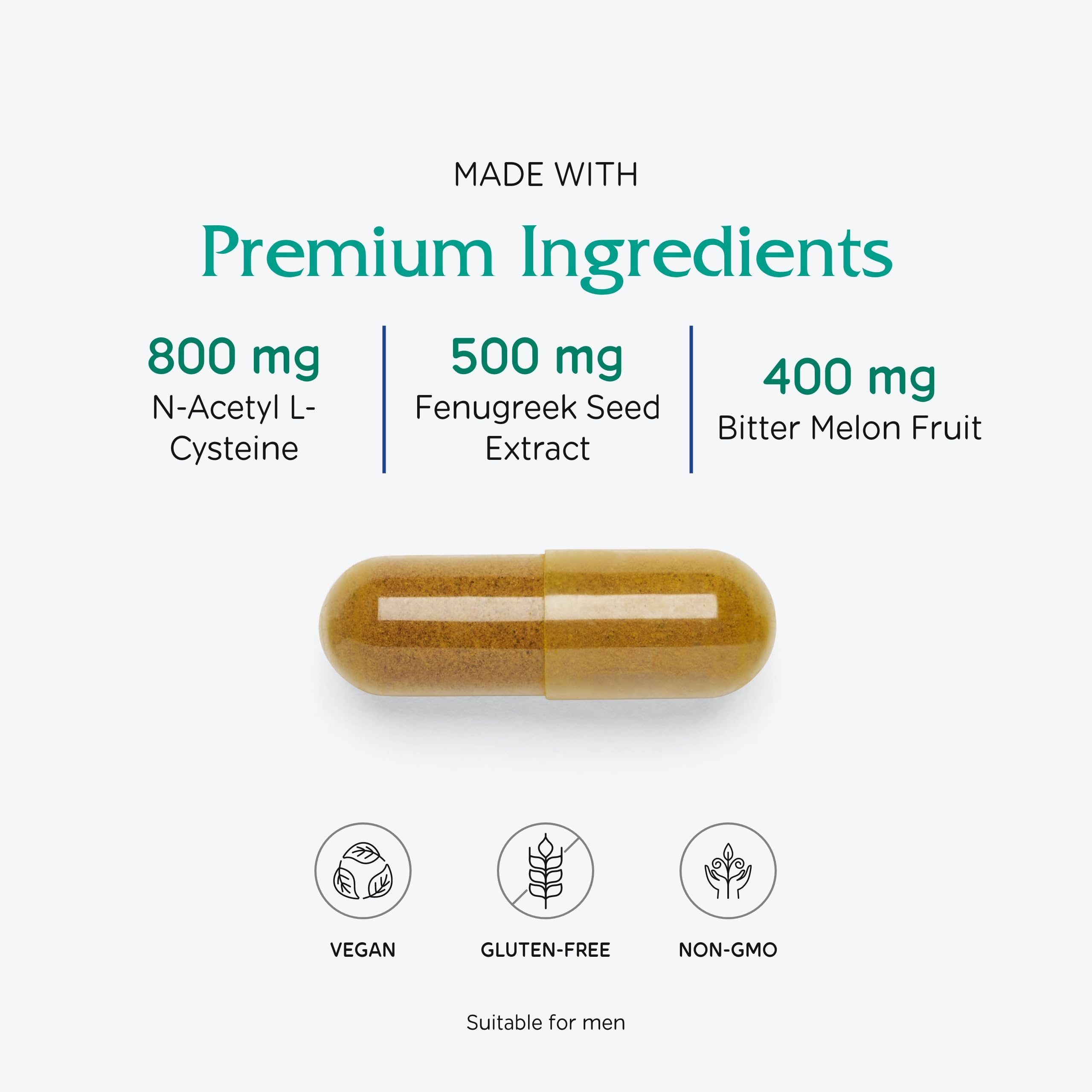 Capsules in hand for daily Vitanica Metabolic Manager routine.