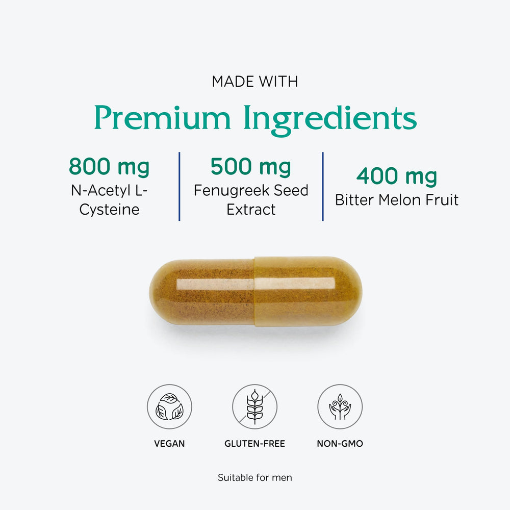 Capsules in hand for daily Vitanica Metabolic Manager routine.
