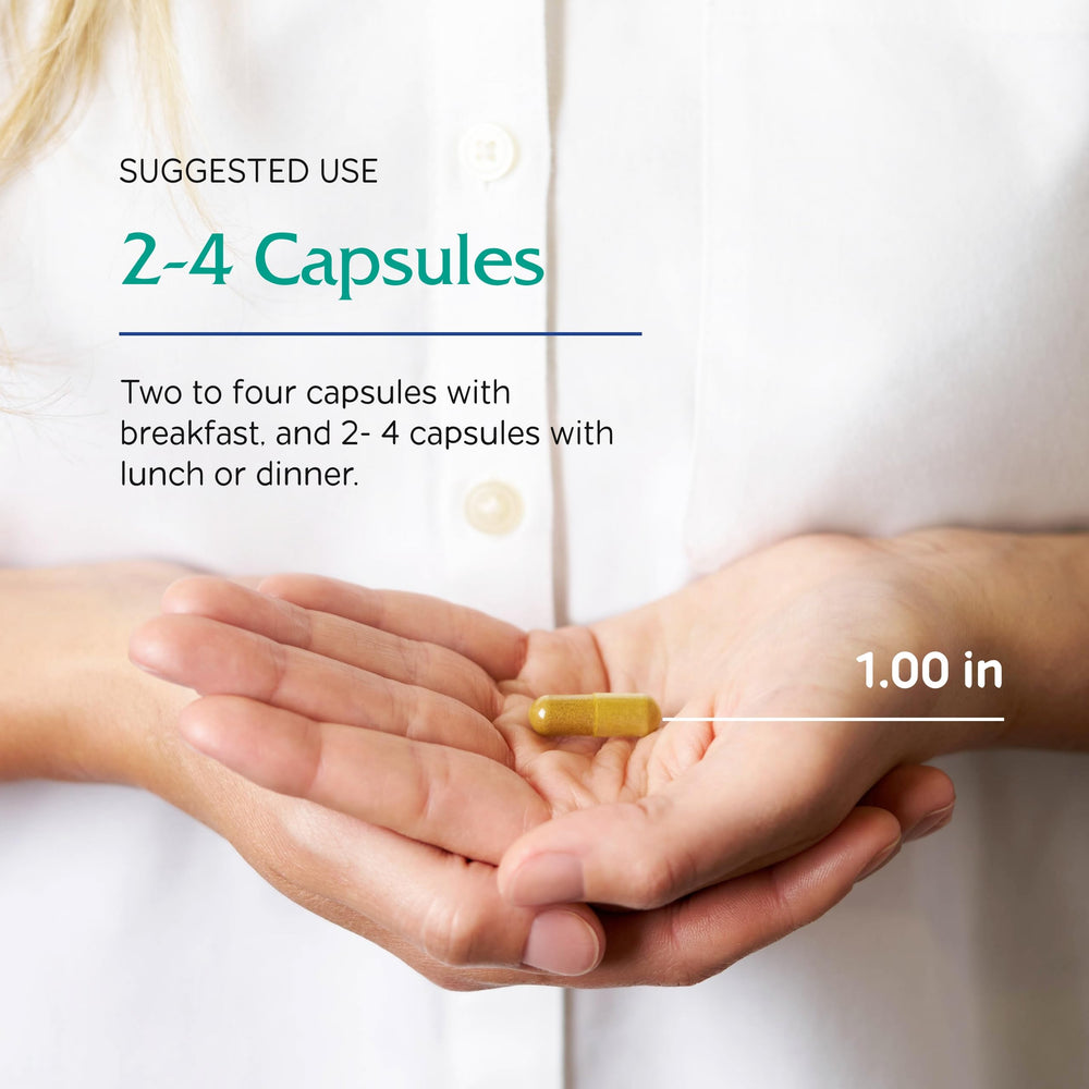 Dispensing Vitanica Metabolic Manager capsules from the bottle.